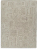 Signature Design by Ashley 8x10 Area Rug, Gray Ivory Wool Tufted Rug | Contemporary geometric style for bedrooms, By Ashley Furniture, Polyester 80% | Wool 20% tufted blend, Brickburgh Series