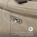 Signature Design by Ashley Power Reclining Sofa, Living Room Couch, Sand | Sand spill-resistant easy-to-clean water-resistant performance fabric, Power headrest, Zero-draw USB, Next-Gen Durapella
