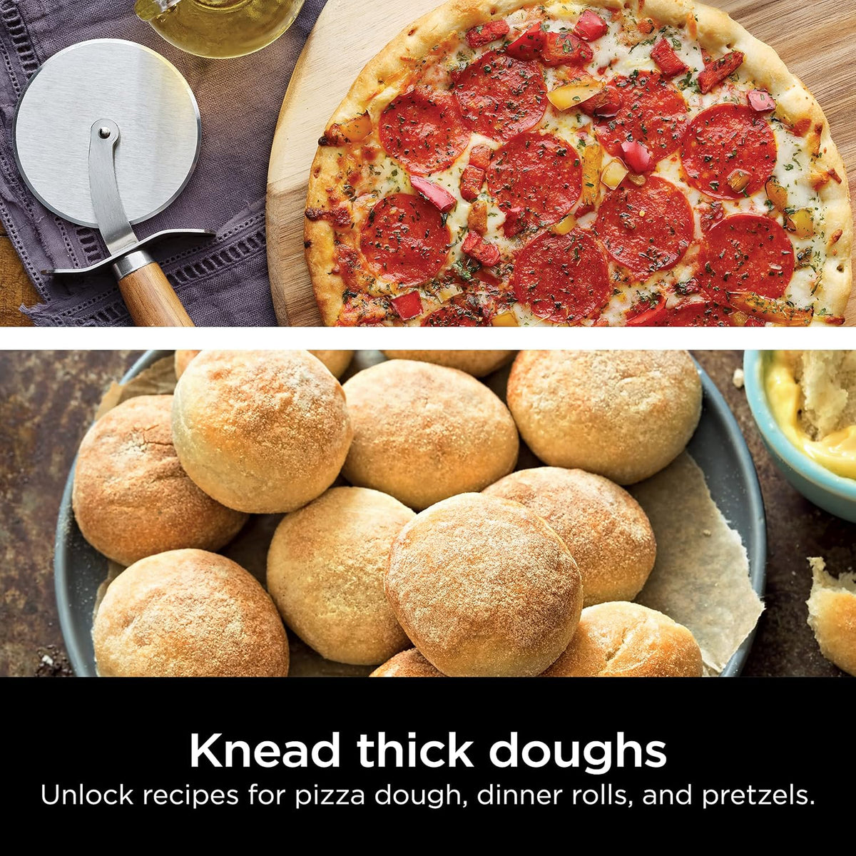 Ninja Foodi Dough Hooks, Fits Power Mixer System CI100 Series, XSKDOUGHHK | Stainless steel dough hooks knead thick doughs with ease. Fits CI100, CI101, CI105BRN hand mixer. Dishwasher safe.