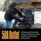Westinghouse 18000 Peak Watt Tri-Fuel Home Backup Portable Generator, Remote Electric Start, Transfer Switch Ready, Gas, Propane, and Natural Gas Powered, CO Sensor