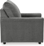Signature Design by Ashley Stairatt Upholstered Accent Chair, Gravel Gray | 100% polyester fabric, Smooth platform foundation, 38 in width, Attached back and loose seat cushions, Flared arms