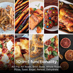 Ninja Foodi XL Pro Air Fry Oven, 10-in-1, Stainless Steel, DT201 | Fits 5 lb chicken, Air fry, roast, bake, broil, toast, dehydrate, reheat, pizza, 1800W