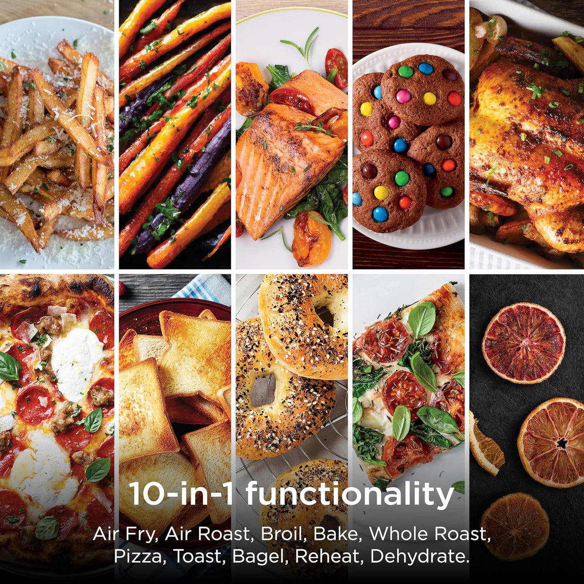 Ninja Foodi XL Pro Air Fry Oven, 10-in-1, Stainless Steel, DT201 | Fits 5 lb chicken, Air fry, roast, bake, broil, toast, dehydrate, reheat, pizza, 1800W