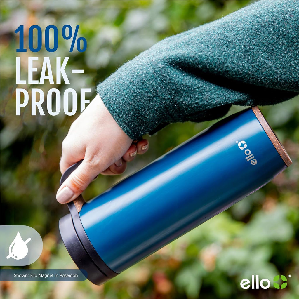 Ello Magnet 18oz Insulated Stainless Steel Travel Mug with Handle, Sonoma
