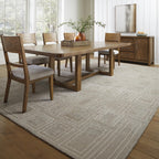 Signature Design by Ashley Geometric Area Rug, Modern Hand-Tufted 10x14 | 80% polyester and 20% wool, 0.63-inch thick pile, Cotton backing, Living room use, 115 lbs weight, Brickburgh Series