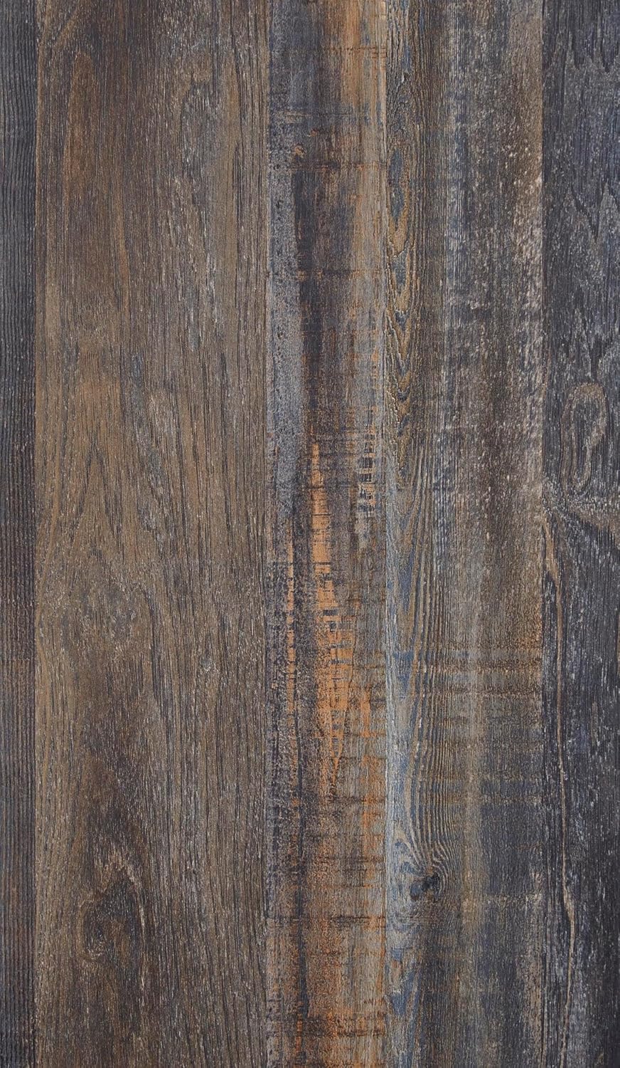Signature Design by Ashley Rustic 6 Drawer Bedroom Dresser, Drystan | Faux linen drawer lining, Rustic brown finish with subtle teal accents, Sturdy 59-inch wide engineered wood frame