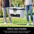 Ninja FrostVault 50qt Hard Cooler, Dry Storage Drawer, Cloud White FB151WH | Ninja FrostVault keeps food cool, dry & separate under 40°F for days, with 50-qt capacity holding up to 80 cans