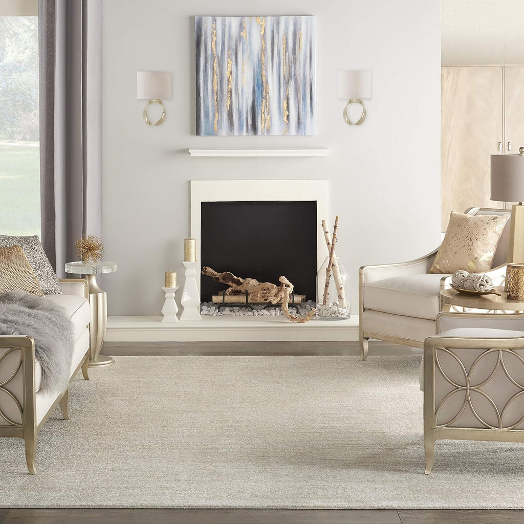 Nourison Home Essentials Indoor Outdoor Area Rug, Ivory Beige, 7' x 10'
