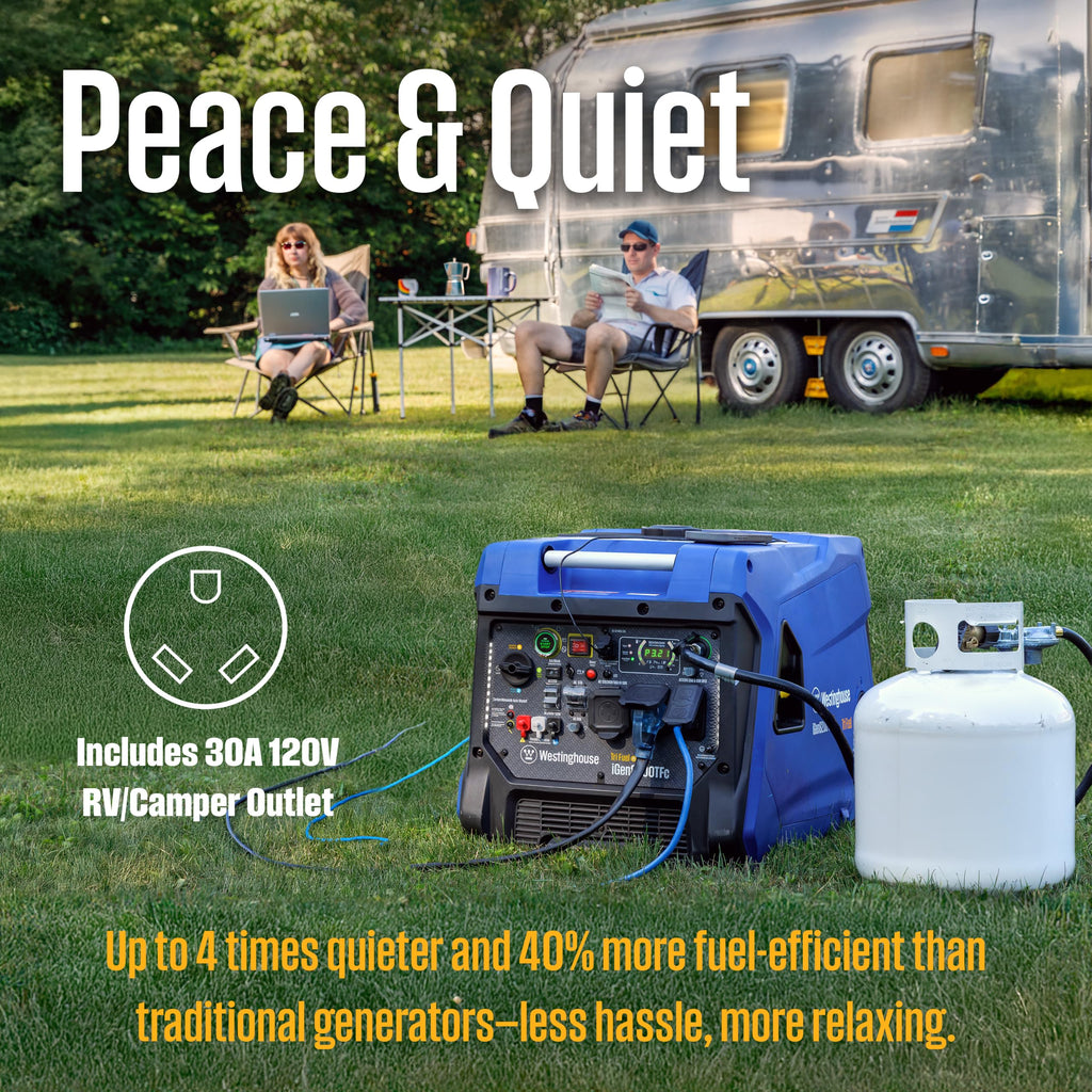Westinghouse 12000 Peak Watt Dual Fuel Portable Inverter Generator, Remote Electric Start, Transfer Switch Ready, Gas and Propane Powered, Low THD - Safe for Electronics, Parallel Capable, CO Sensor