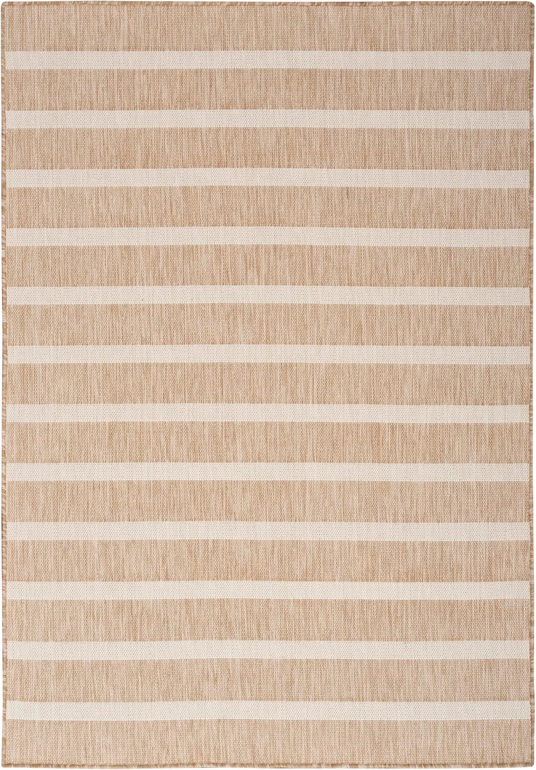 Nourison Home Positano Beige Ivory 7' x 10' Area Rug - Easy Clean, Non Shedding, Bed Room, Living Room, Dining Room, Kitchen (7' x 10')