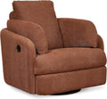 Signature Design by Ashley Modmax Contemporary Swivel Glider Recliner, Manual Reclining Chair for Living Room or Nursery, Next-Gen Nuvella Stain-Resistant Fabric, Hidden Storage, 42" W, Orange
