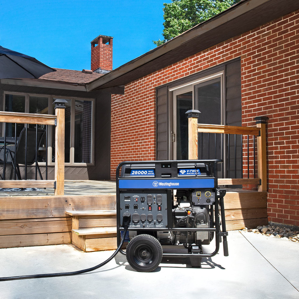 Westinghouse 28000 Peak Watt Tri-Fuel Home Backup Portable Generator, Remote Electric Start, Transfer Switch Ready, Gas, Propane, and Natural Gas Powered