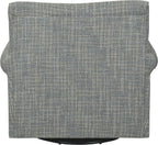 Signature Design by Ashley Renley Tweed Glider Swivel Accent Chair, Ash | Multi-tonal polyester, rayon, and acrylic upholstery, 360-degree rotation for living rooms and home offices