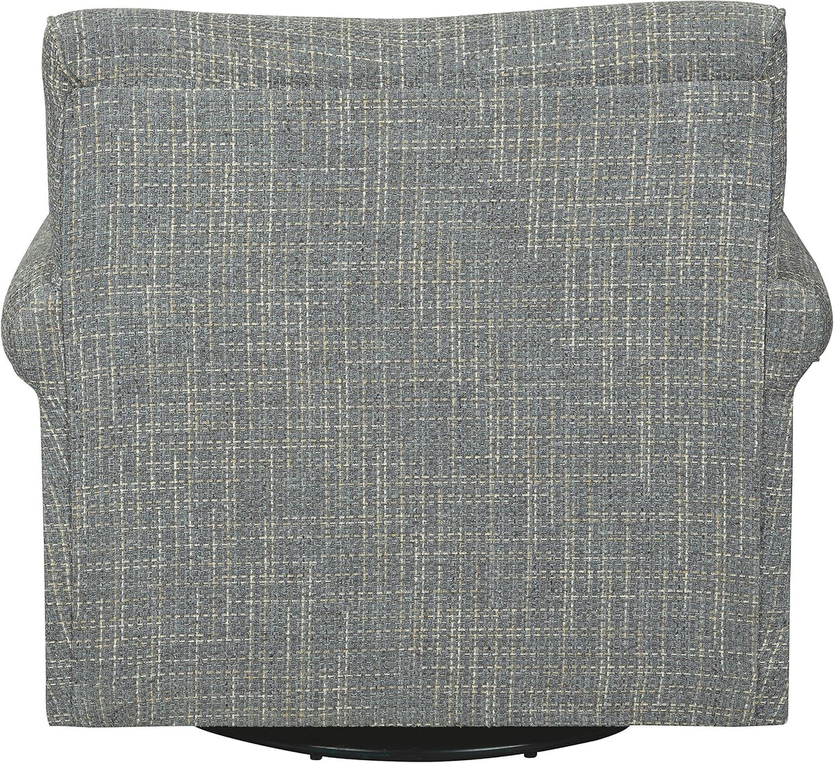 Signature Design by Ashley Renley Tweed Glider Swivel Accent Chair, Ash | Multi-tonal polyester, rayon, and acrylic upholstery, 360-degree rotation for living rooms and home offices