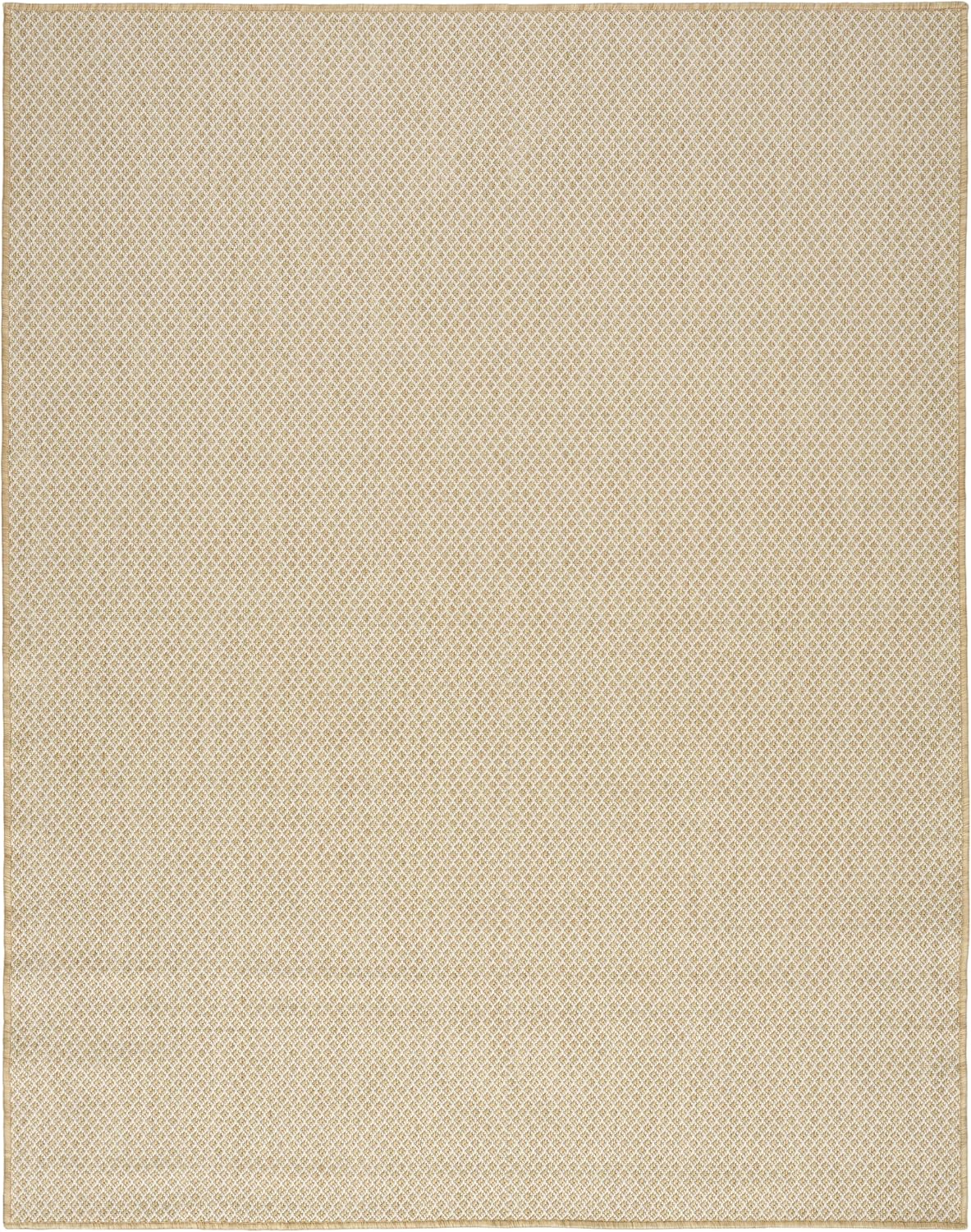 Nourison Home Courtyard Natural 9' x 12' Area Rug - Easy Clean, Non Shedding, Bed Room, Living Room, Dining Room, Kitchen (9' x 12')
