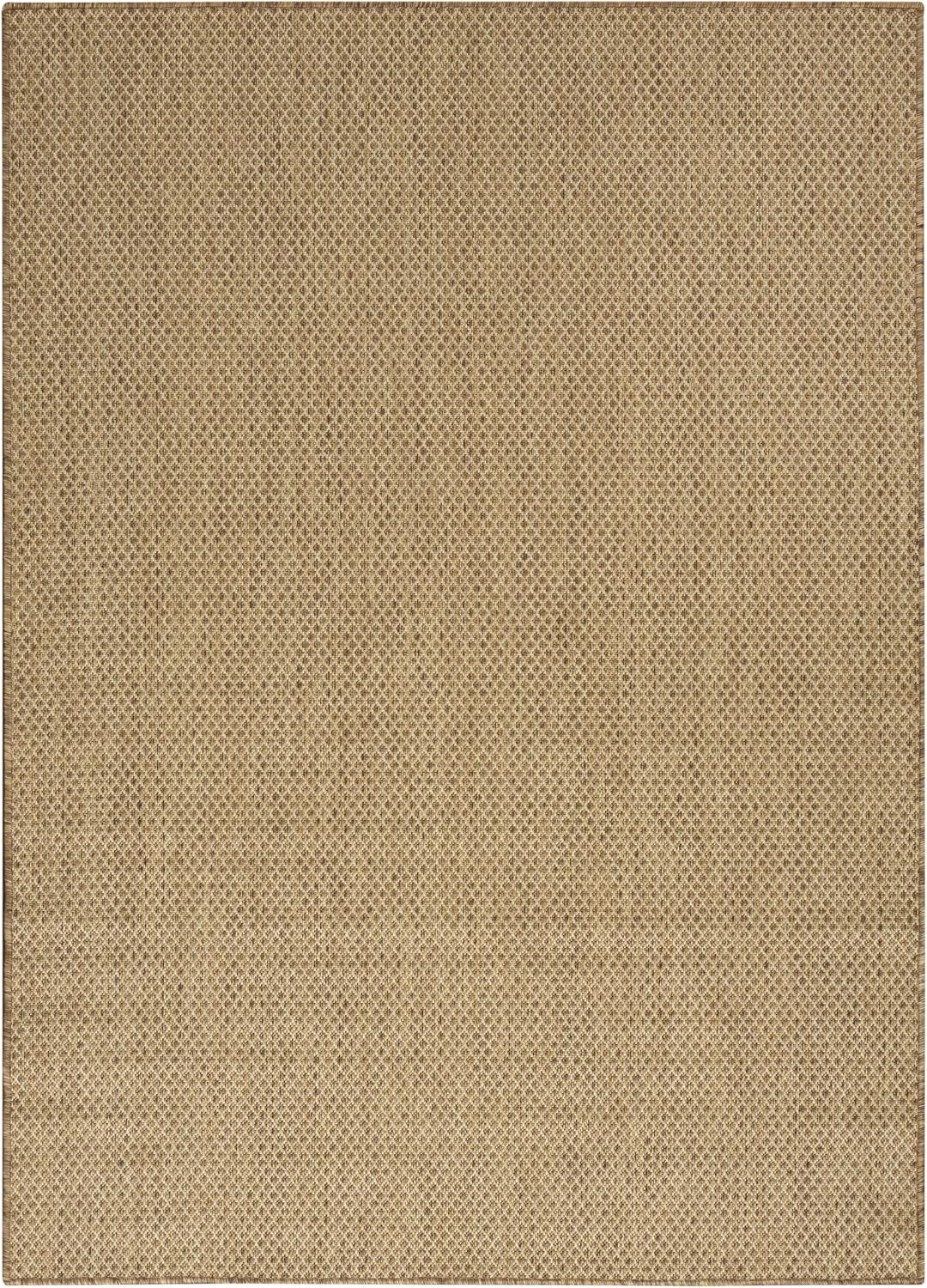 Nourison Home Courtyard Indoor Outdoor Area Rug, Jute, 5' x 7', Geometric