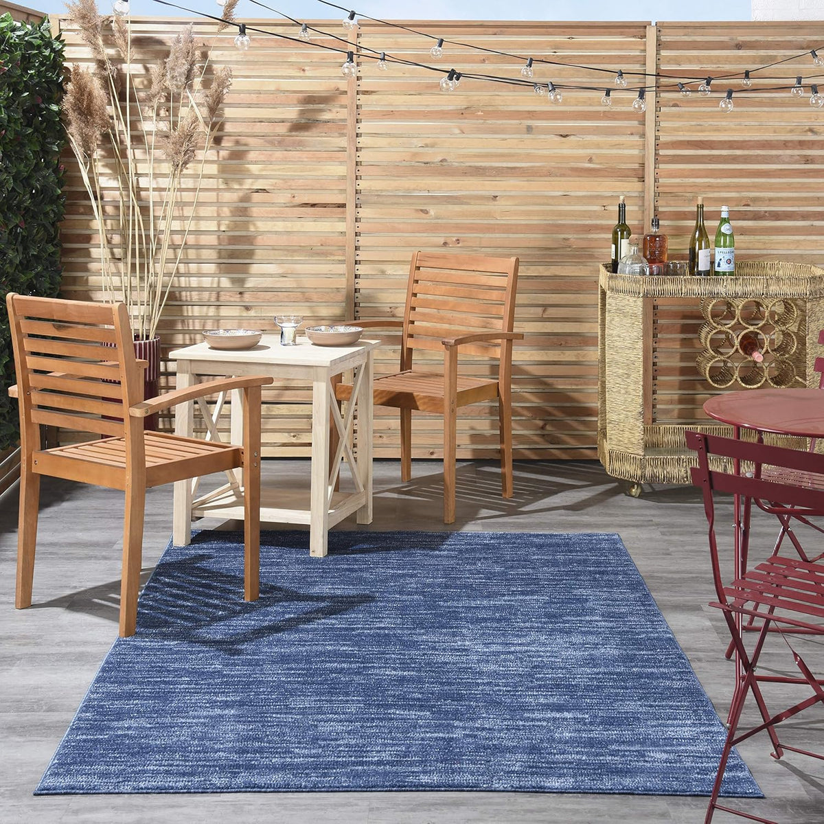 Nourison Home Nourison Essentials Navy Blue 5' x 7' Area Rug - Easy Clean, Non Shedding, Bed Room, Living Room, Dining Room, Kitchen (5' x 7')