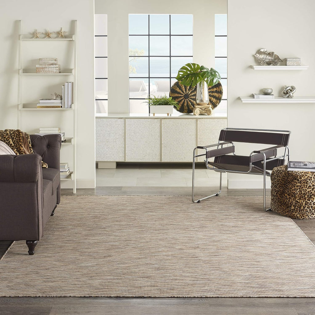 Nourison Home Positano Beige 4' x 6' Area Rug - Easy Clean, Non Shedding, Bed Room, Living Room, Dining Room, Kitchen (4' x 6')