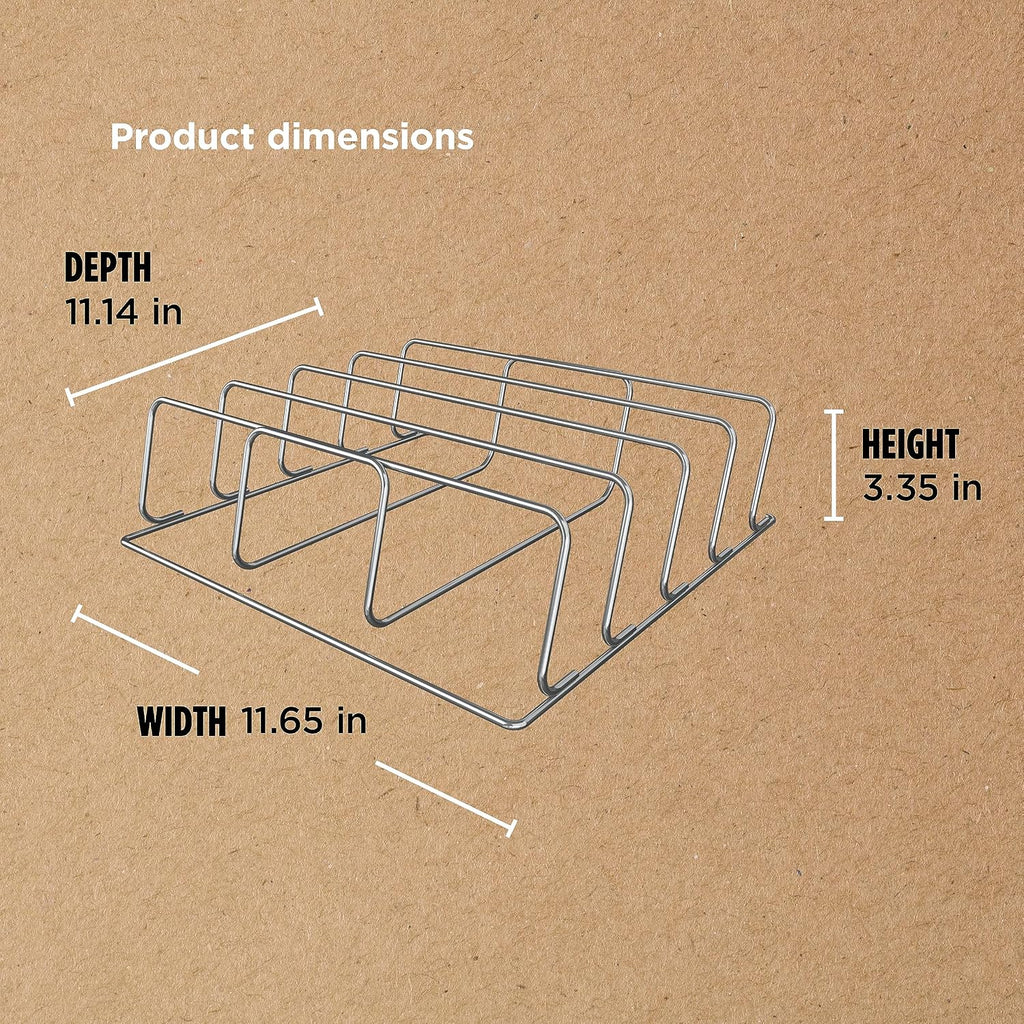 Ninja XL Woodfire Rib Rack, for OG800/OG900, 4-Full Racks of Ribs, Steel | Ninja Woodfire XL Rib Rack raises ribs off the grate for even airflow, fitting up to 4 racks at once for 2x more space