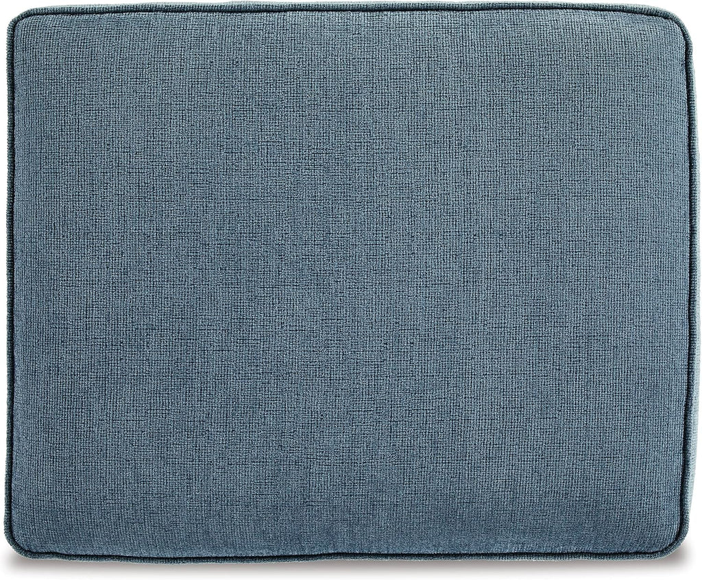 Signature Design by Ashley Ottoman, Cashton Blue Rectangular Foot Rest | 100% polyester Janiere chenille, Crosshatched weave, Ottoman foot rest, Firm foam cushion, Sturdy reinforced frame structure