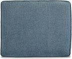 Signature Design by Ashley Ottoman, Cashton Blue Rectangular Foot Rest | 100% polyester Janiere chenille, Crosshatched weave, Ottoman foot rest, Firm foam cushion, Sturdy reinforced frame structure