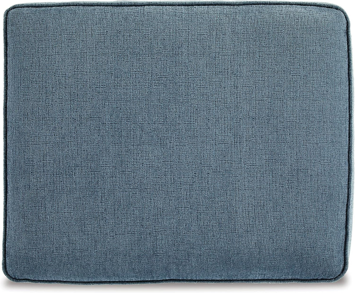 Signature Design by Ashley Ottoman, Cashton Blue Rectangular Foot Rest | 100% polyester Janiere chenille, Crosshatched weave, Ottoman foot rest, Firm foam cushion, Sturdy reinforced frame structure