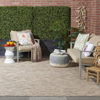 Nourison Home Positano Beige 4' x 6' Area Rug - Easy Clean, Non Shedding, Bed Room, Living Room, Dining Room, Kitchen (4' x 6')