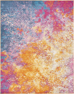 Nourison Home Passion Sunburst 8' x 10' Area-Rug, Modern, Abstract, Easy-Cleaning, Non Shedding, Bed Room, Living Room, Dining Room, Kitchen