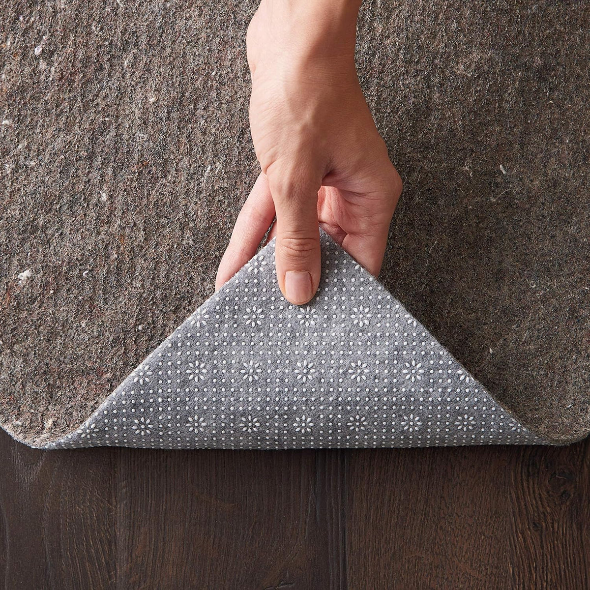 Nourison Home RugLoc Grey 3'4" x 5' Non-Slip Rug Pad, (3x5)